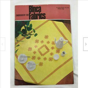 Vtg Embroidery for Binca Fabrics Coats Book #976 Cross Stitch Home Decor 1965